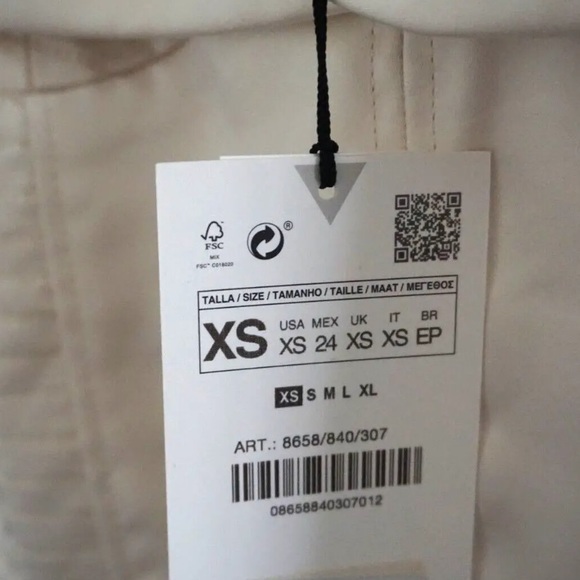 Zara Satin Bustier Body Suit Off-White Silky Cowl Neck Cami XS NWT - Picture 6 of 6